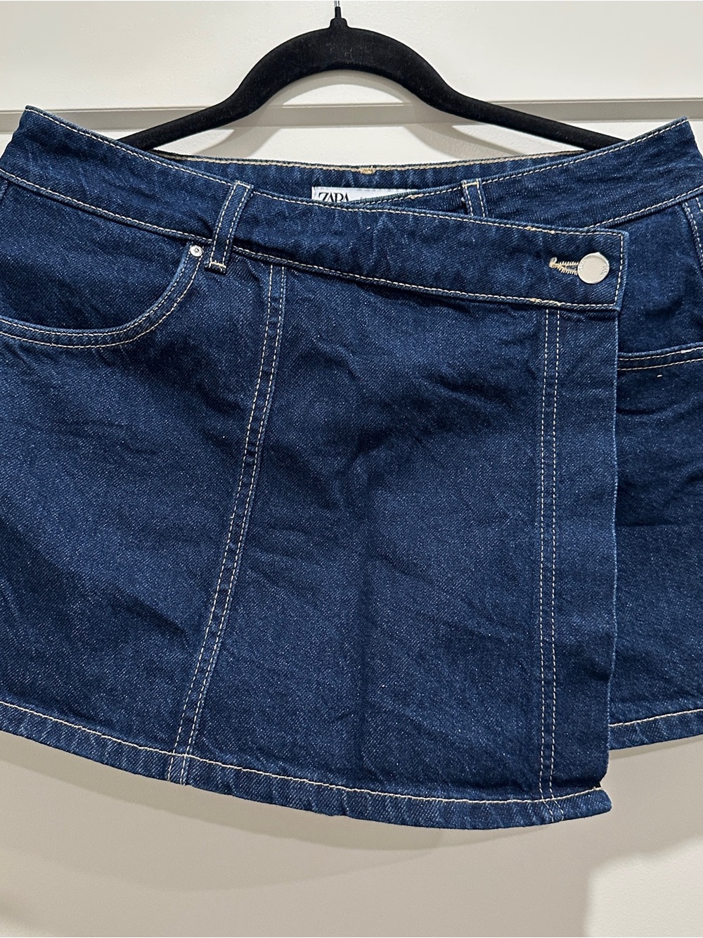 Zara Dark Indigo Denim Mini Skorts